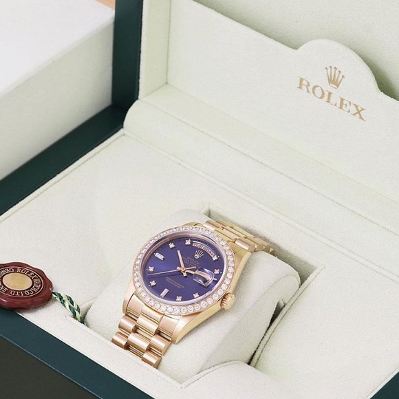 Rolex Other - Rolex Day-Date Men's 1.5CT+ Diamond Watch w/ factory box + hang tag